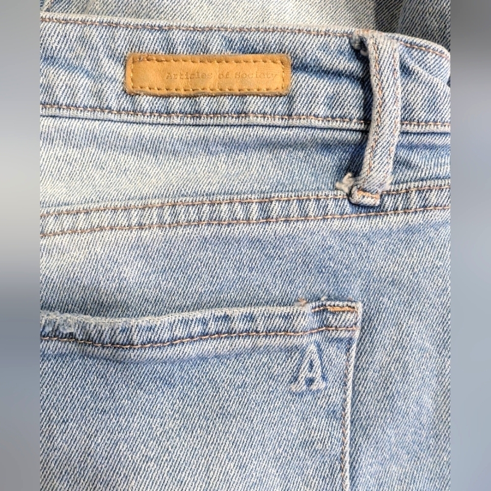 Articles of Society Light Blue Distressed Jeans Size 32 - Picture 5 of 7